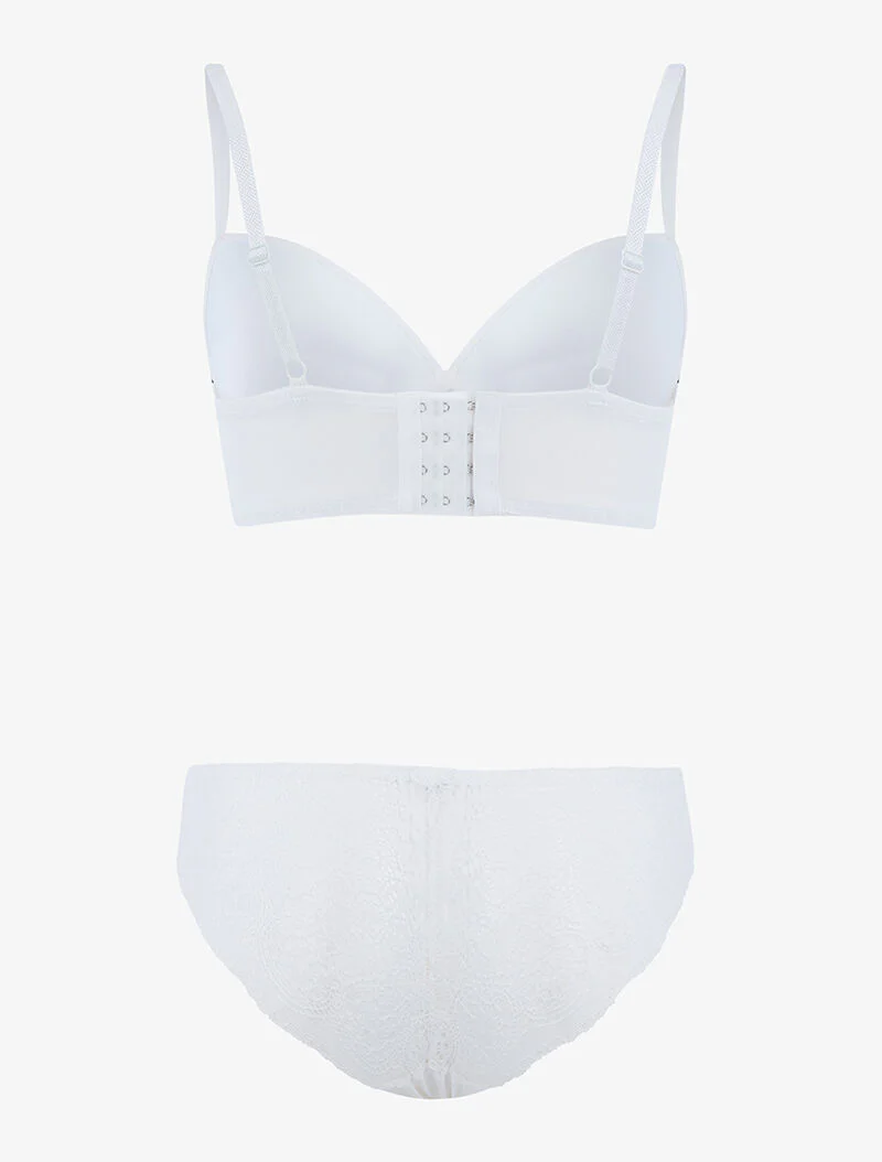 Ensemble bustier à empiècements dentelle - écru - ecru - Image 2