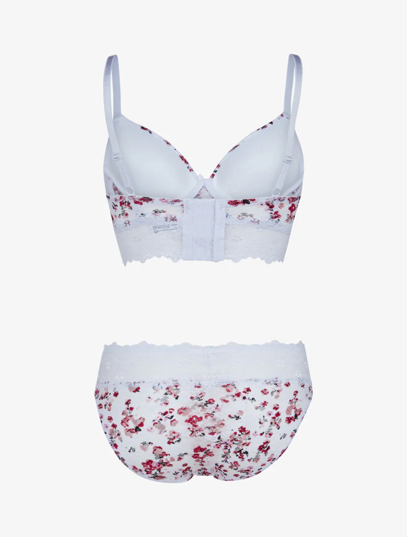 Ensemble bustier à imprimé floral - blanc - Image 2