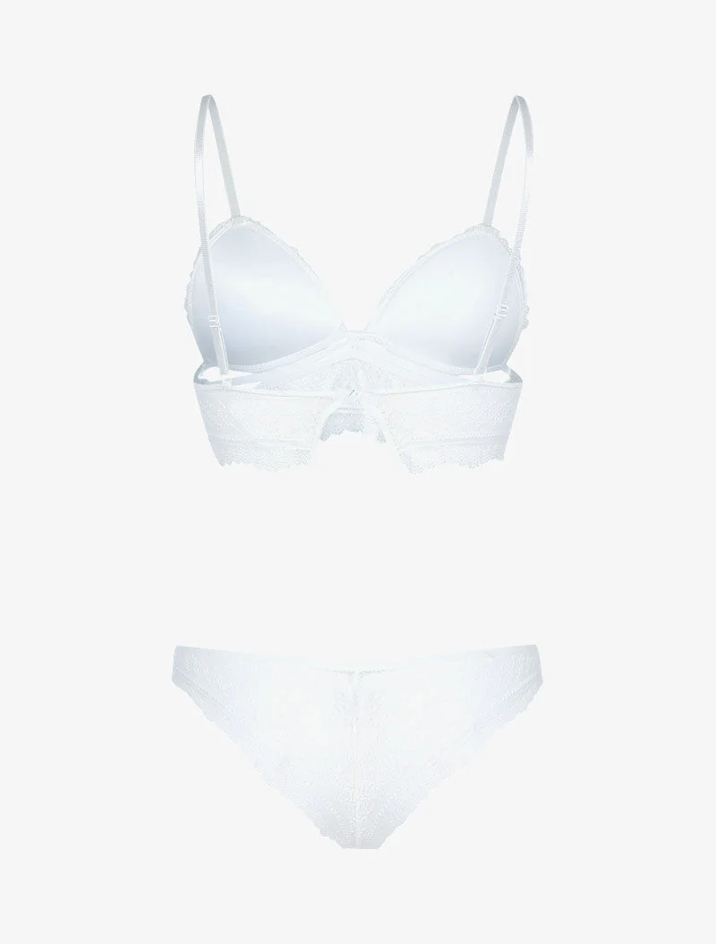 Ensemble bustier à lanières et broderies - écru - ecru - Image 2