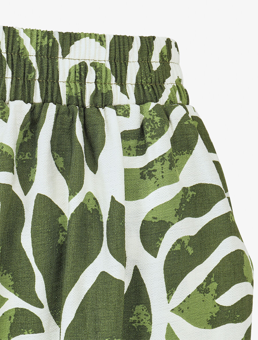 Ensemble caraco et pantalon imprimé abstrait - Vert - Image 6