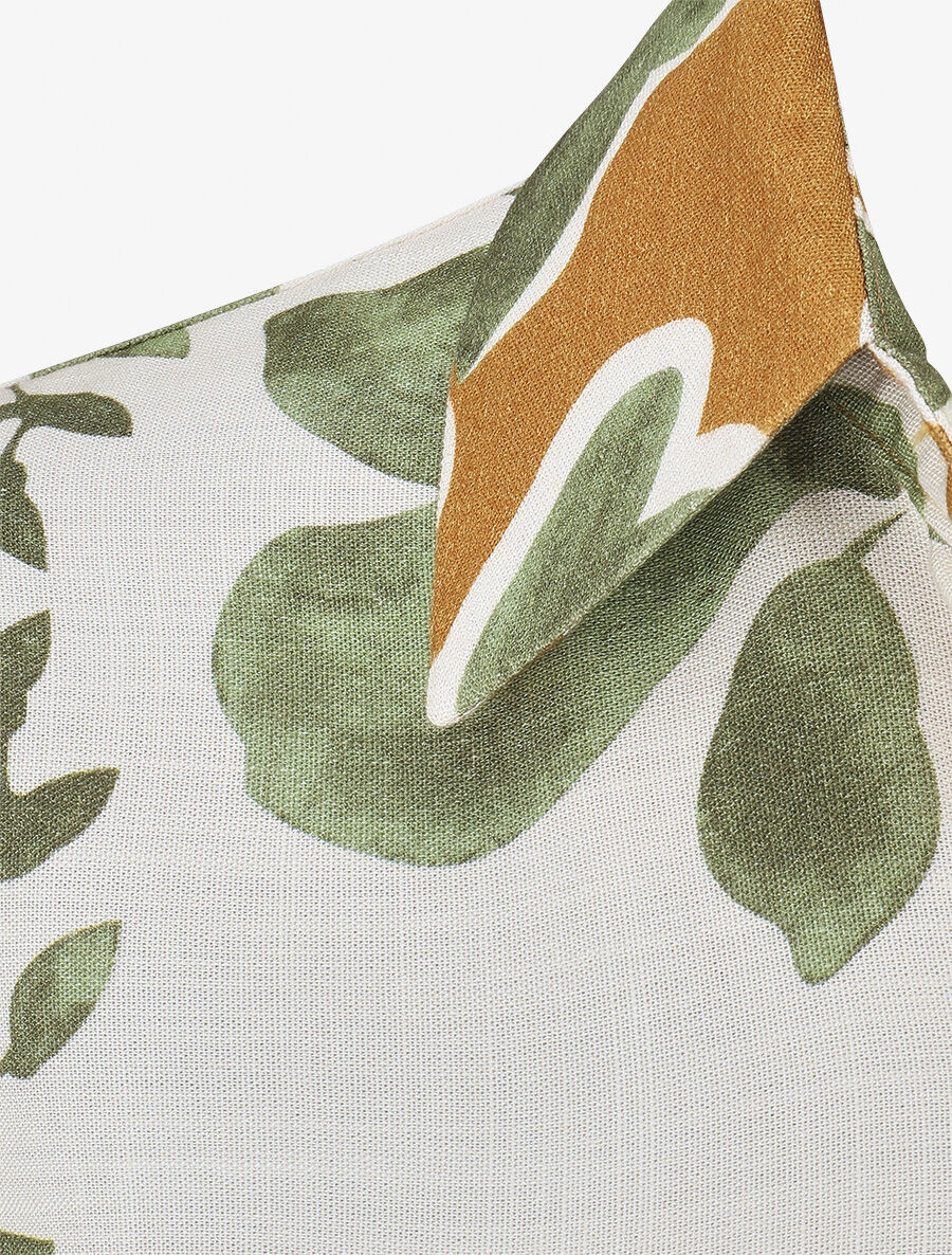 Ensemble chemise et pantalon imprimé floral - Vert - Image 5
