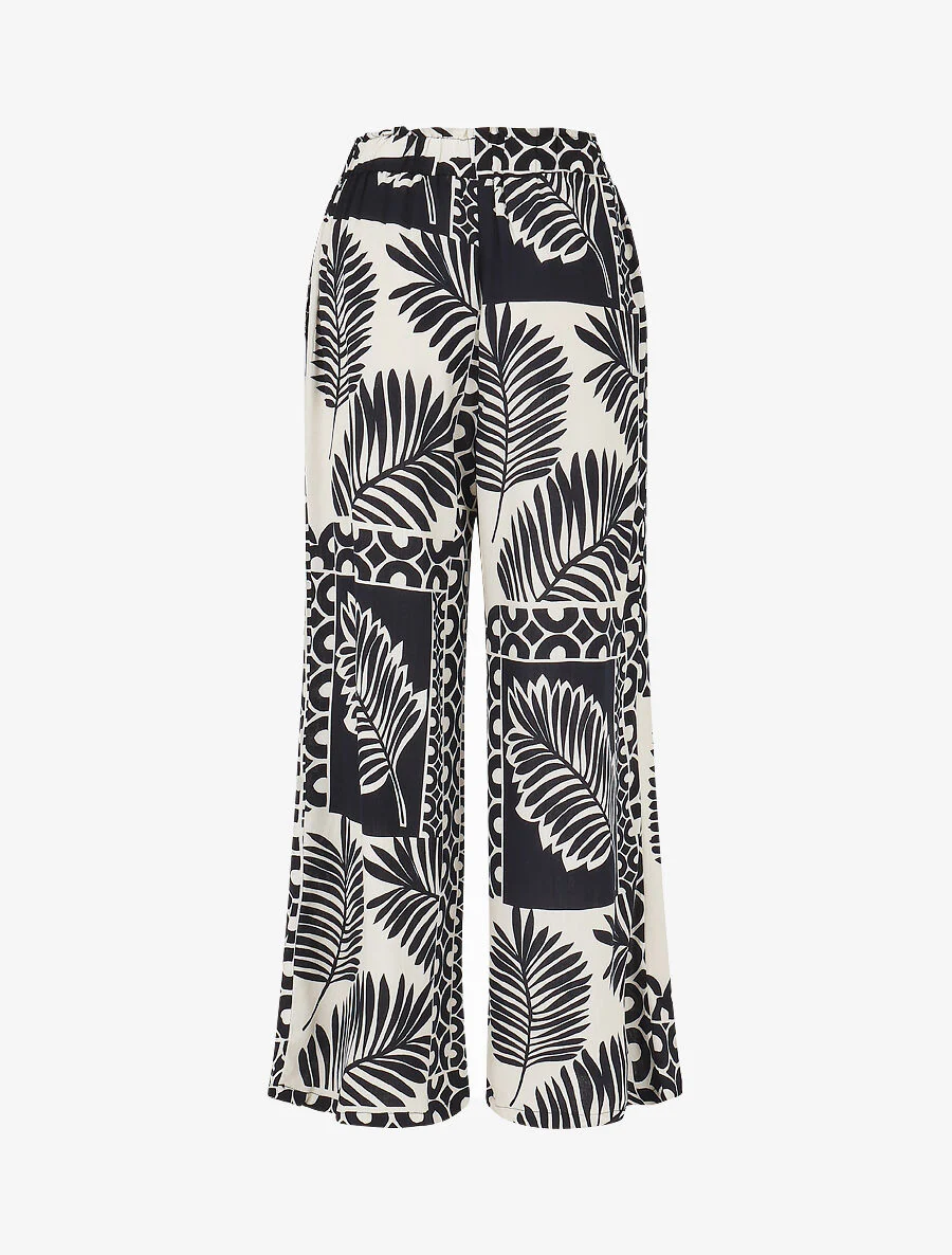 Ensemble chemise et pantalon imprimé tropical - Marine - Image 7
