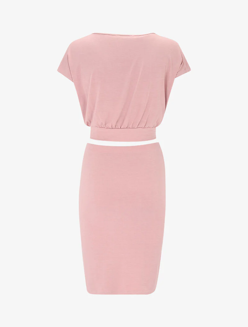Ensemble crop top et jupe - rose - Image 2