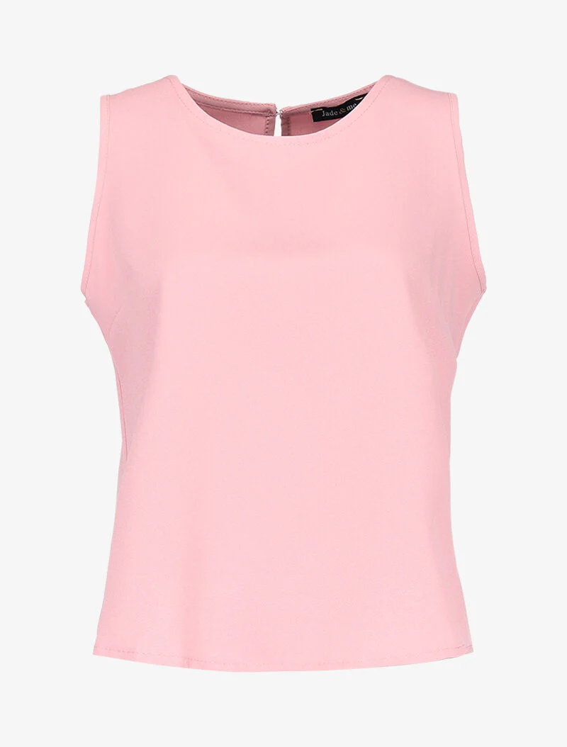 Ensemble débardeur et short fluide - rose - Image 3