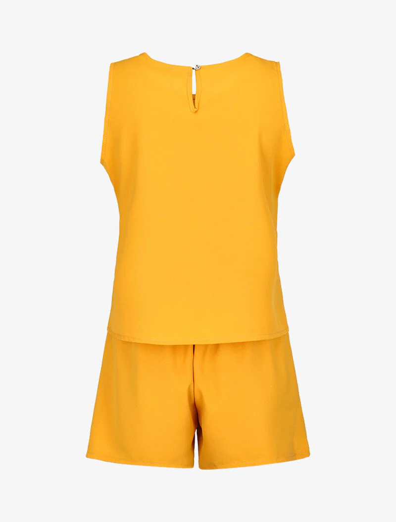 Ensemble débardeur et short fluide - jaune - Image 2