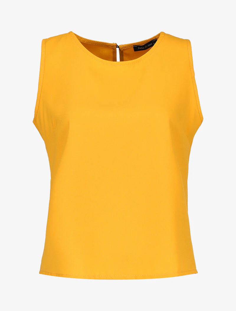 Ensemble débardeur et short fluide - jaune - Image 3