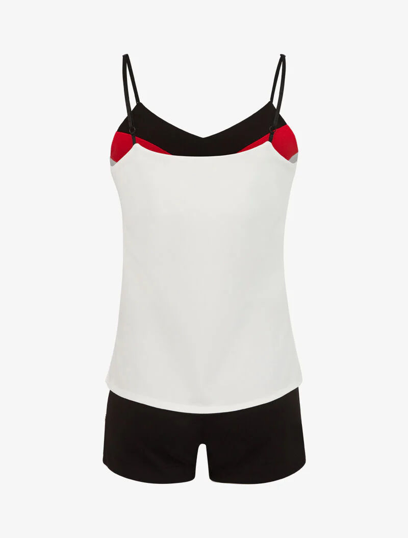 Ensemble débardeur et short strassé - noir - Image 2