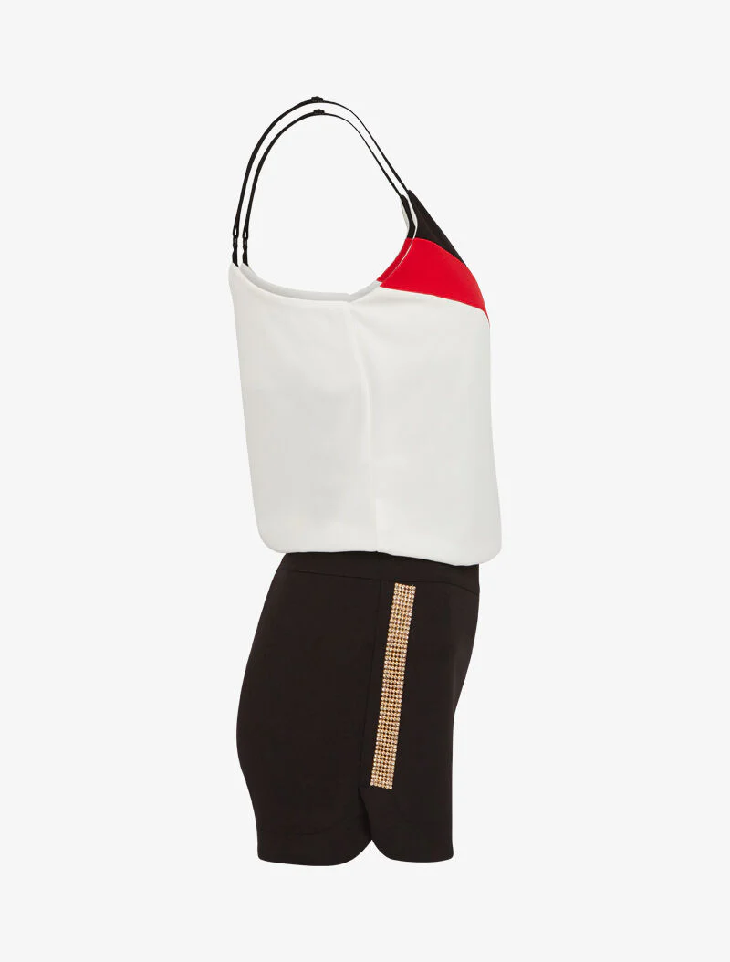 Ensemble débardeur et short strassé - noir - Image 3