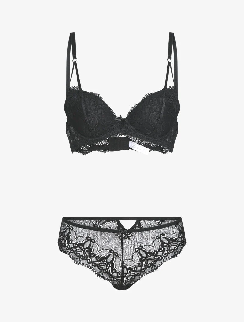 Ensemble en dentelle baroque - noir