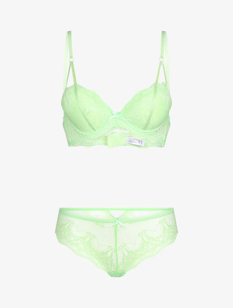 Ensemble en dentelle baroque - vert menthe