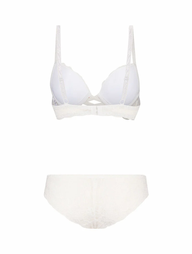 Ensemble en dentelle et à lanières - blanc - Image 2