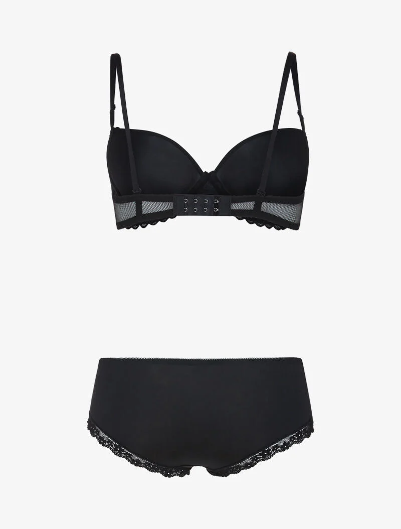 Ensemble en dentelle et résille - noir - Image 2