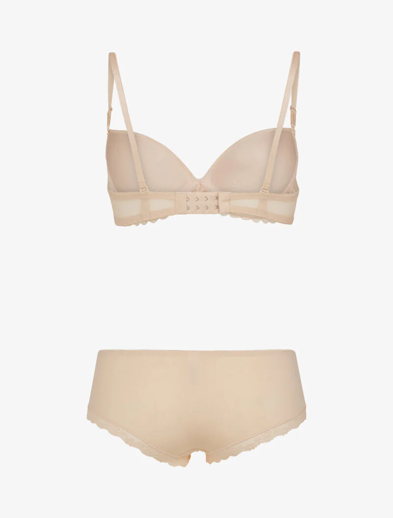 Ensemble en dentelle et résille - nude - Image 2