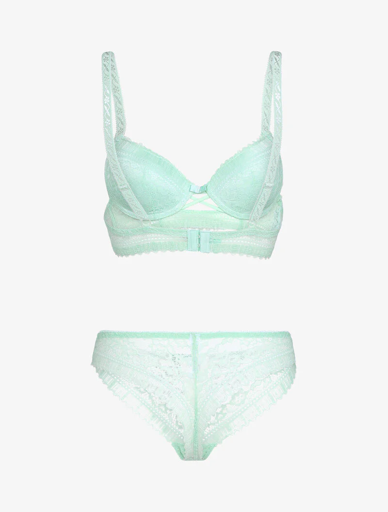 Ensemble floral à liens croisés - vert menthe - Image 2