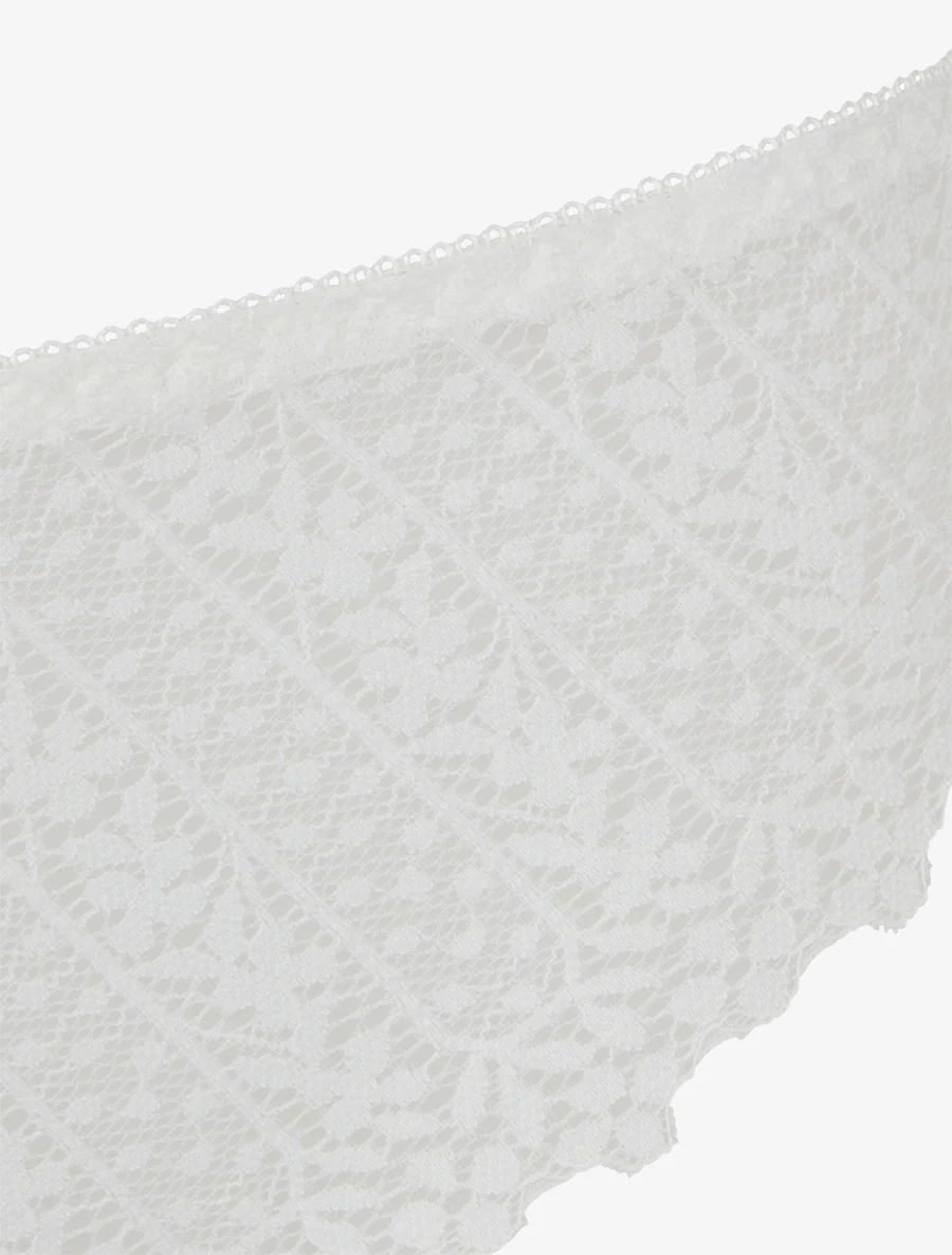 Ensemble lingerie en dentelle fantaisie - Blanc - Image 4