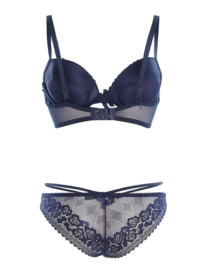 Ensemble SG et culotte lace out - marine - Image 2