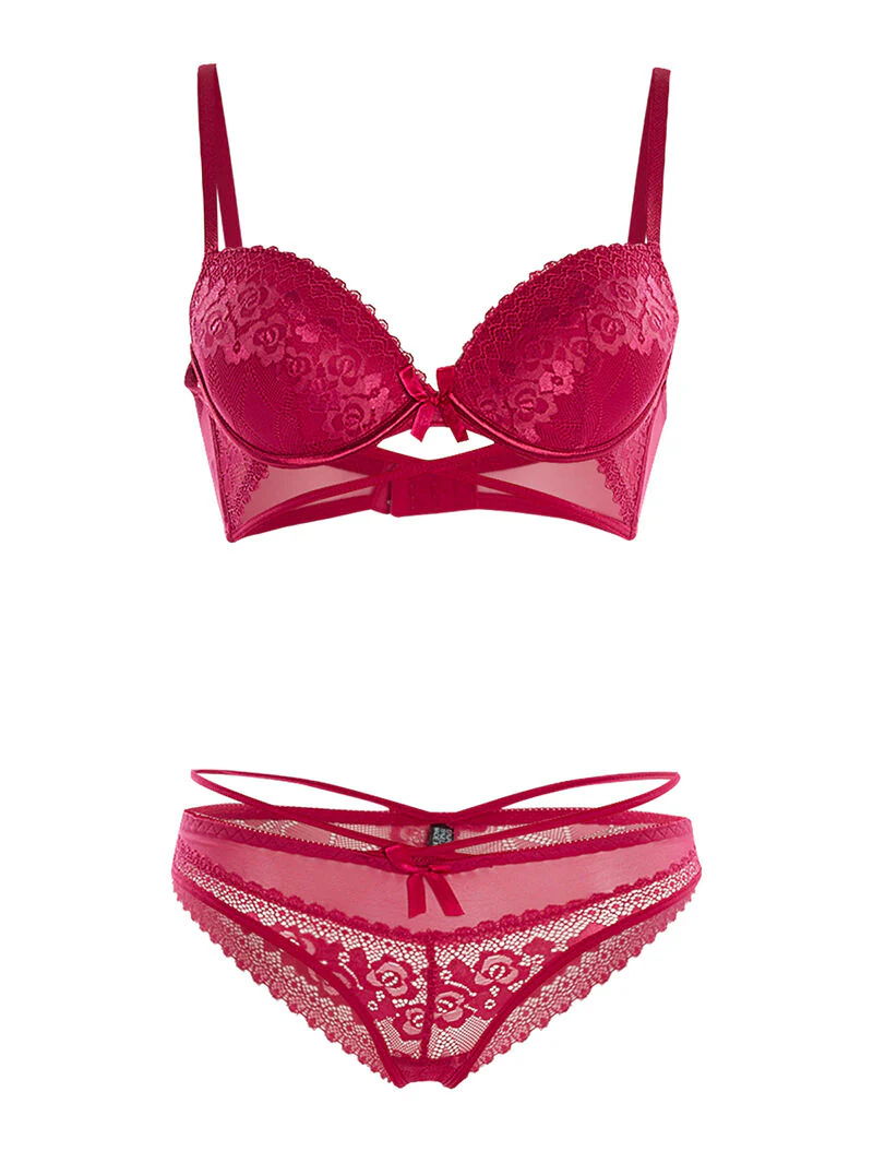 Ensemble SG et culotte lace out - fushia