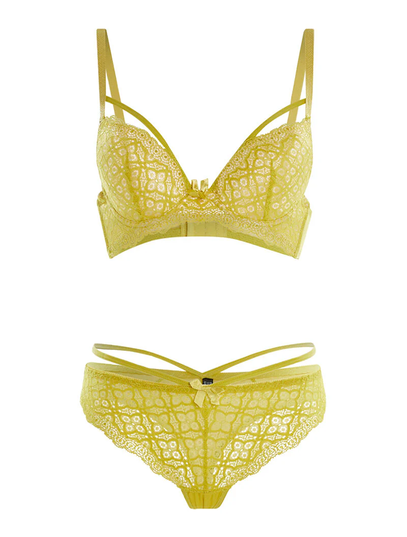 Ensemble SG et string poitrine lace - vert anis