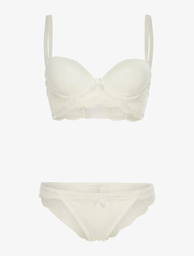 Ensemble soutien-gorge bustier - écru - ecru