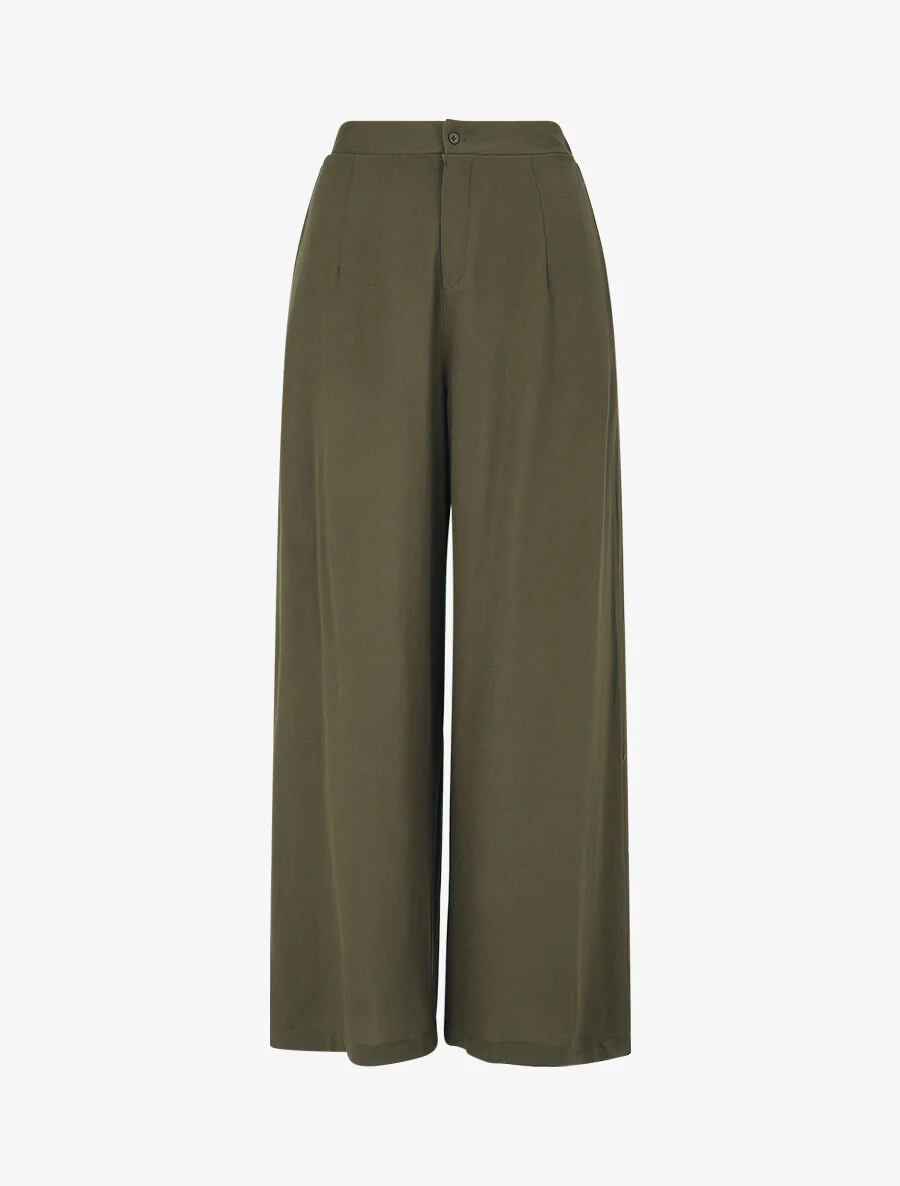 Ensemble top à nouer et pantalon - Kaki - Image 4