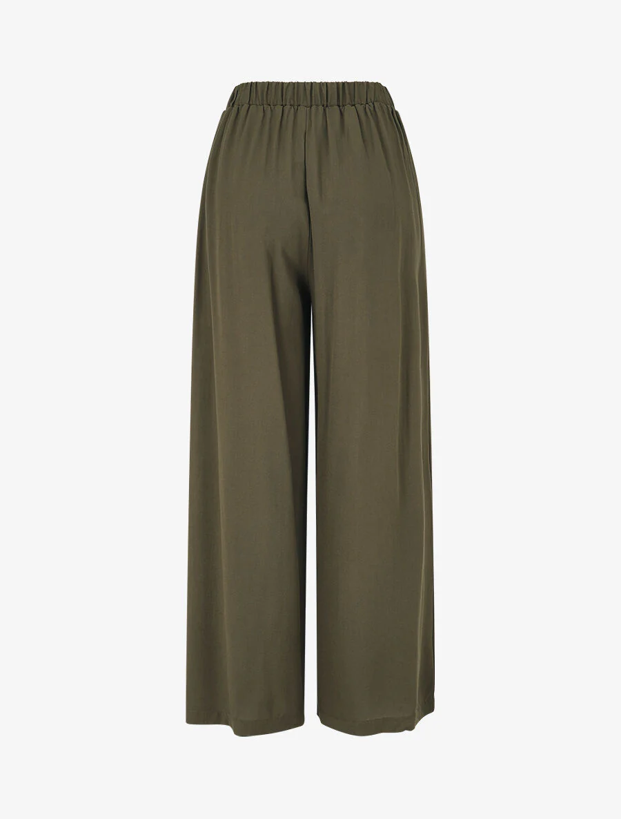 Ensemble top à nouer et pantalon - Kaki - Image 5