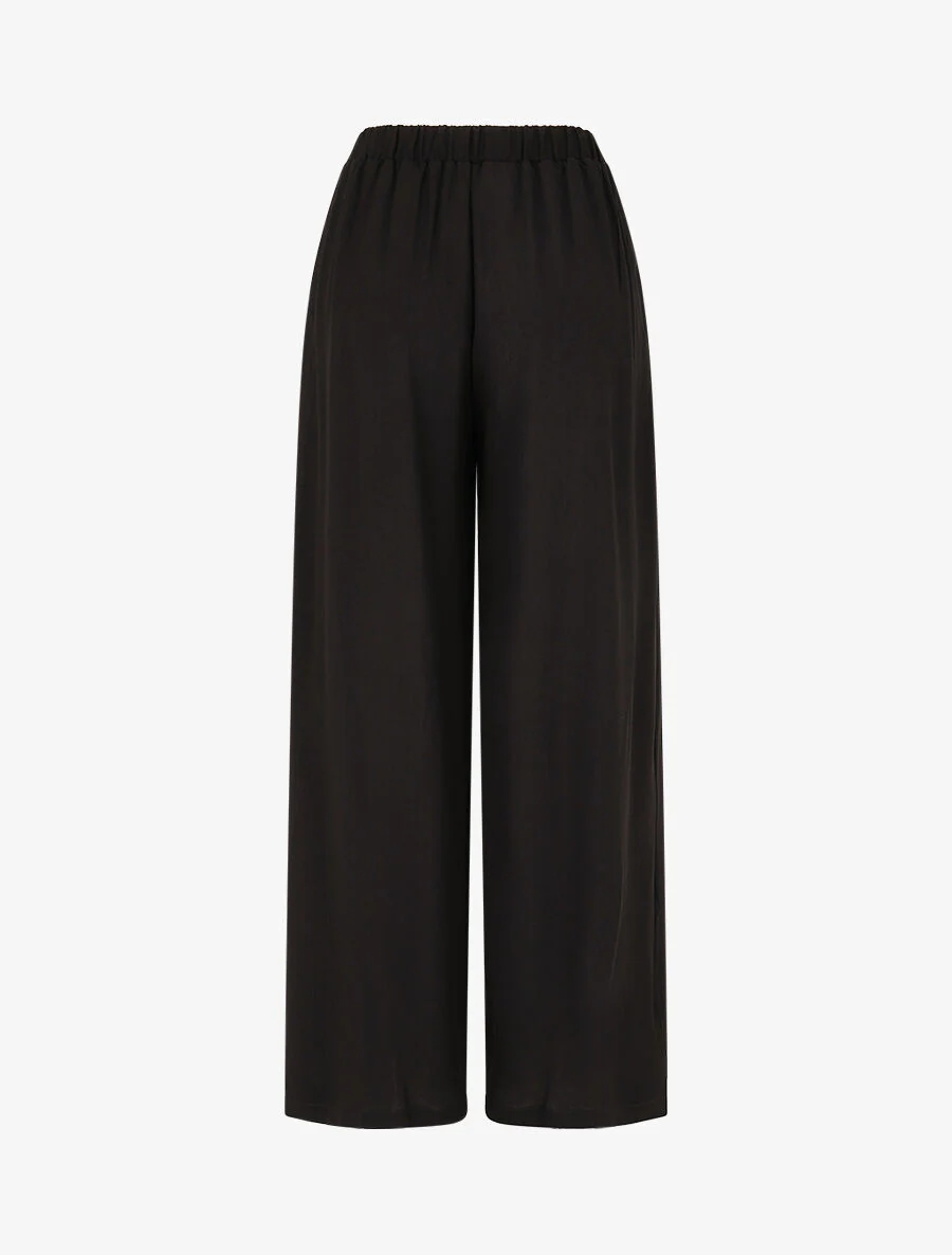 Ensemble top à nouer et pantalon - Noir - Image 5