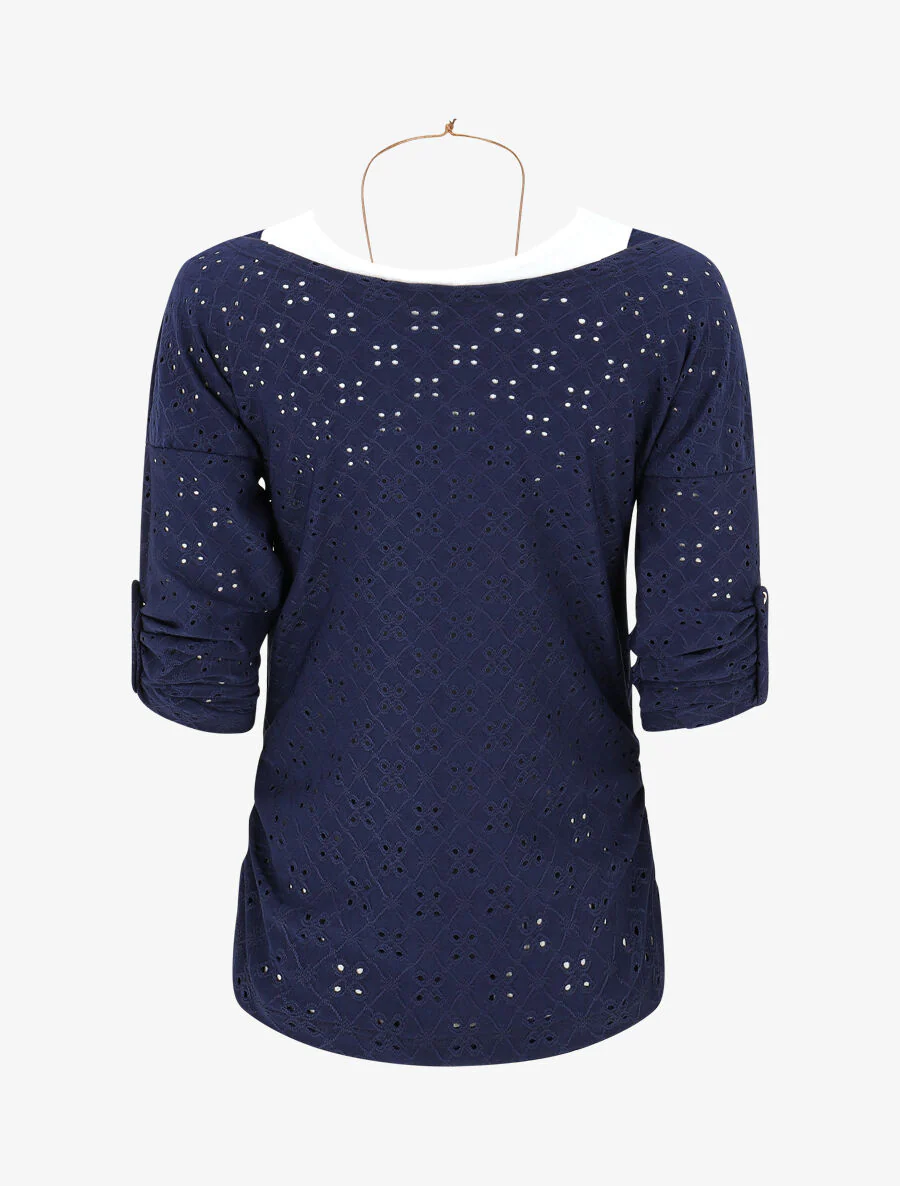 Ensemble top et débardeur bicolore - Bleu - Image 2