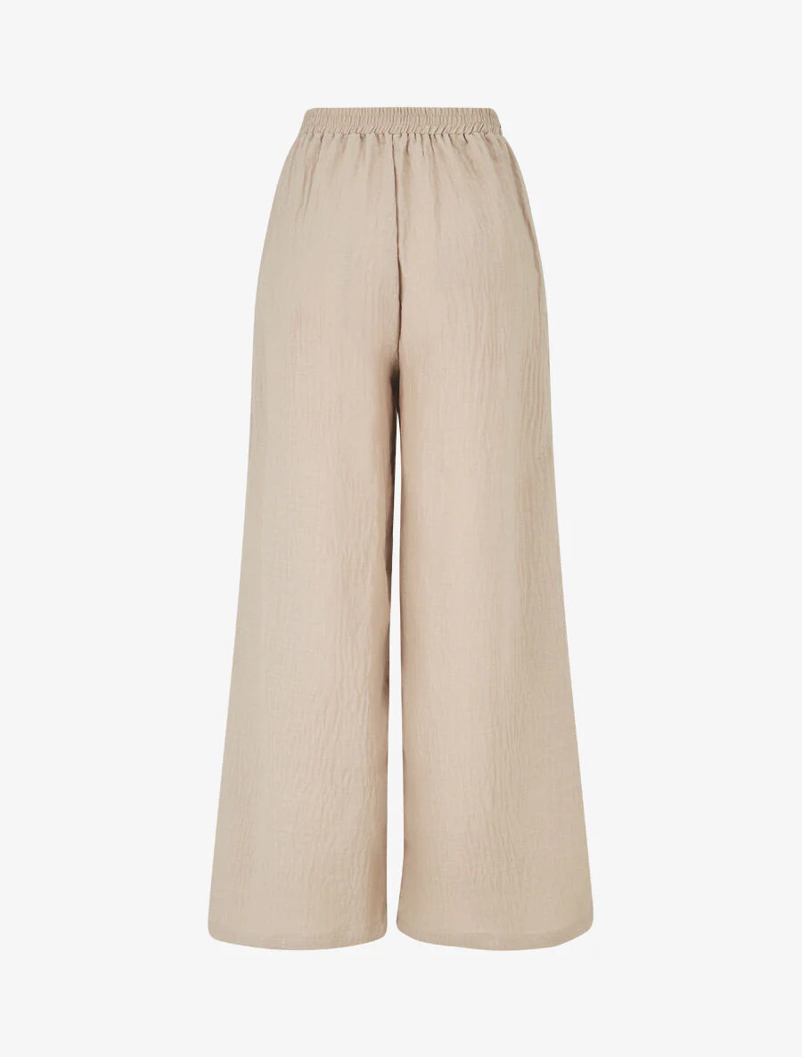 Ensemble top sans manches et pantalon - Beige - Image 5