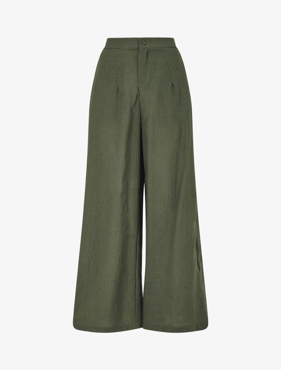 Ensemble top sans manches et pantalon - Kaki - Image 4