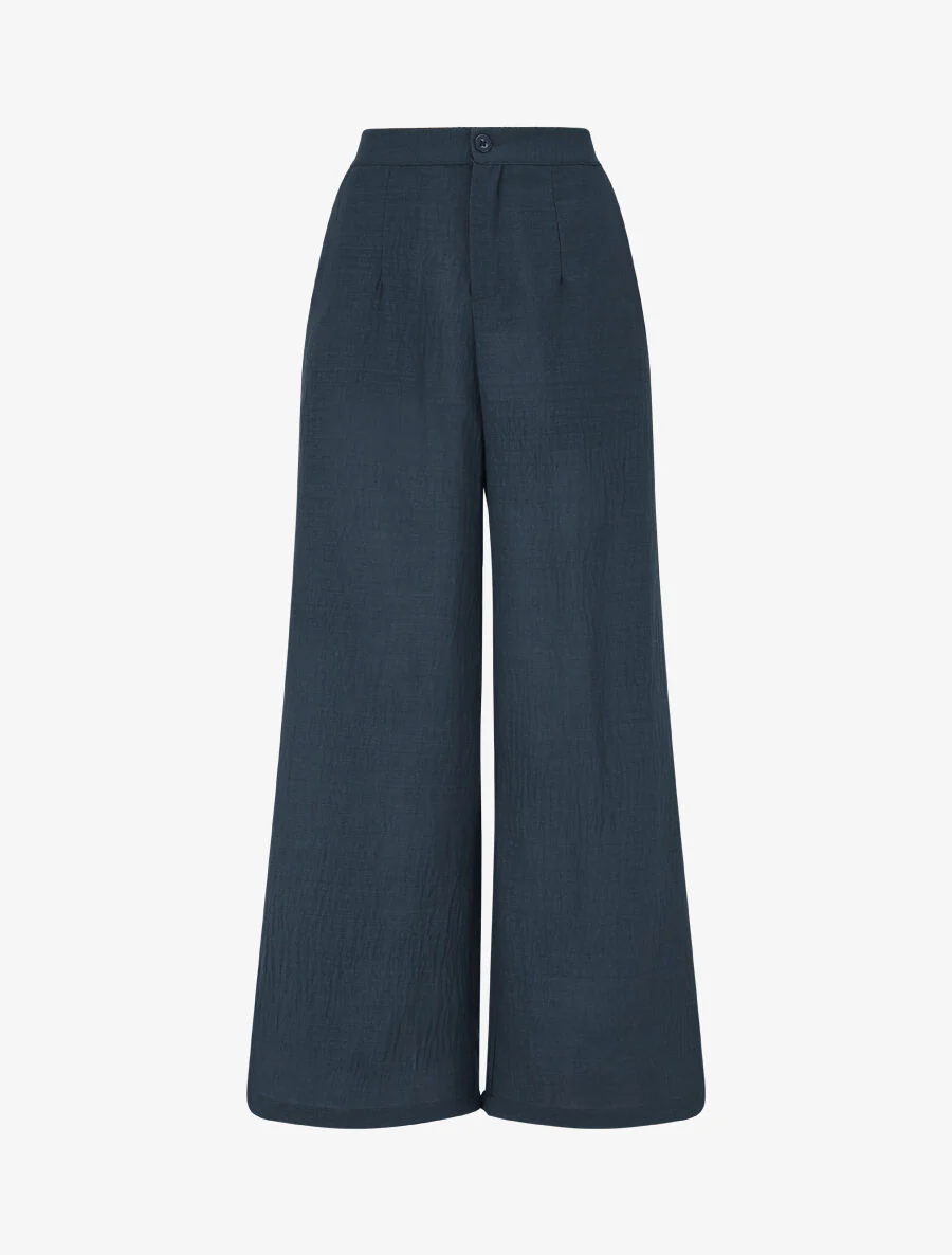 Ensemble top sans manches et pantalon - Bleu pétrole - Image 4