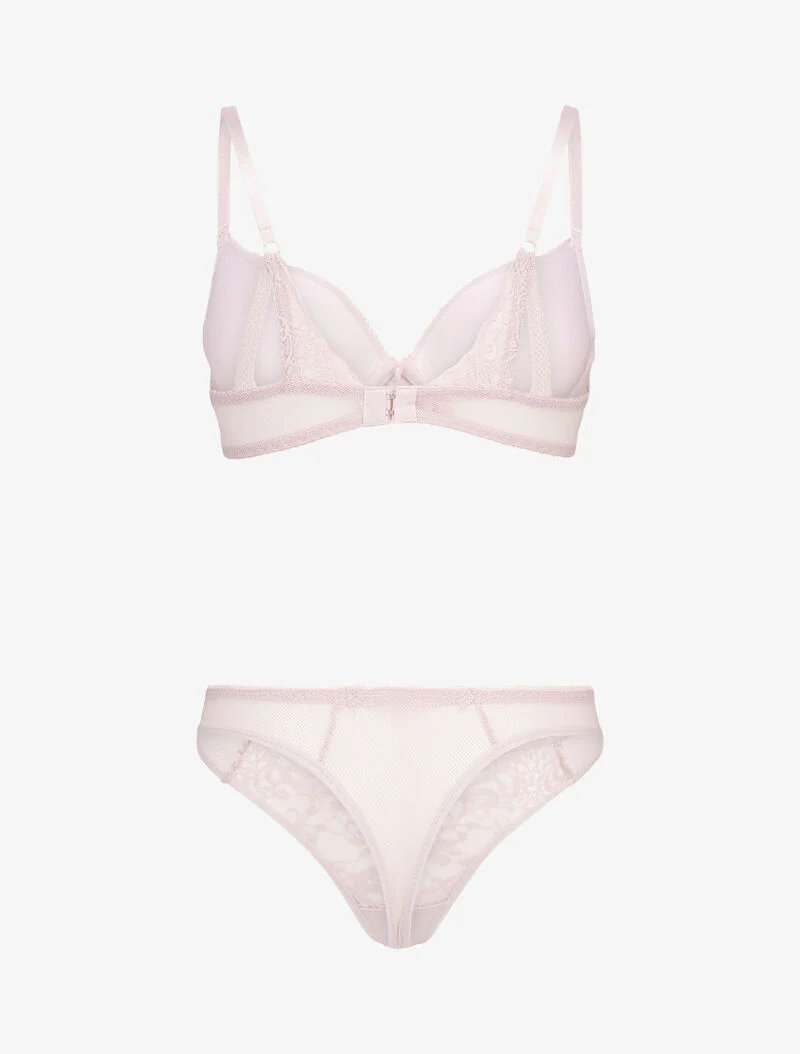 Ensembles à bretelles stylisées en dentelle - rose - Image 2