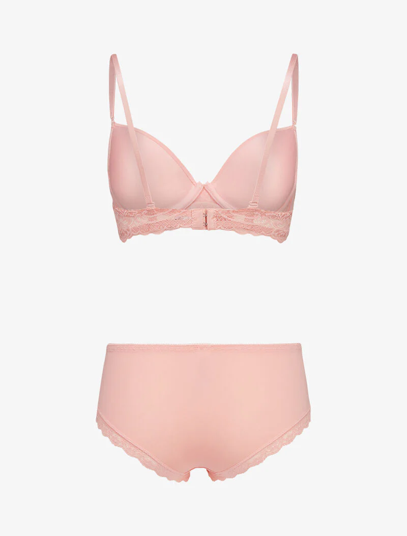 Ensembles en dentelle à shorty ajouré - pêche - Image 2