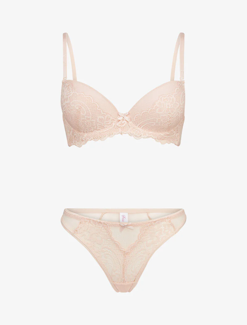 Ensembles en dentelle et résille - nude