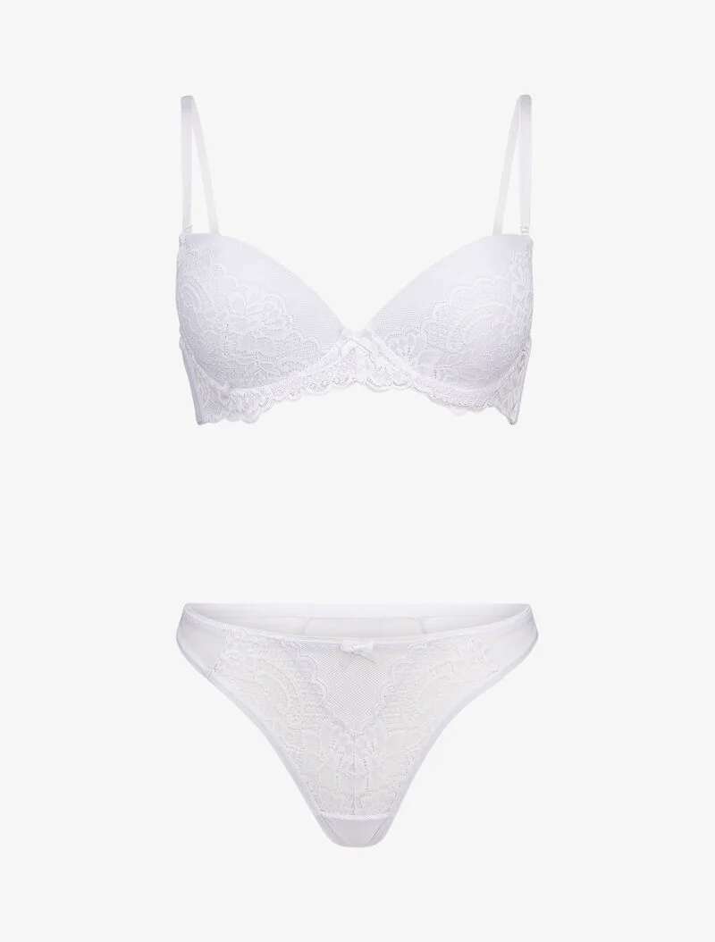 Ensembles en dentelle et résille - blanc