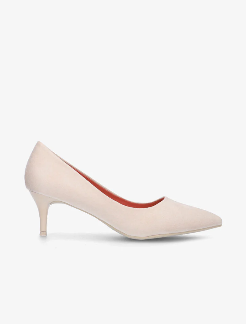 Escarpins suédés unis - beige rosé - Image 3