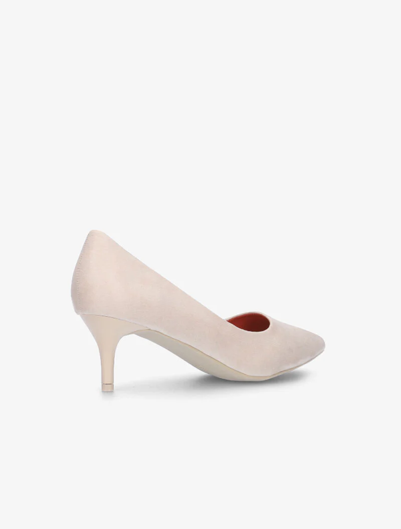 Escarpins suédés unis - beige rosé - Image 5