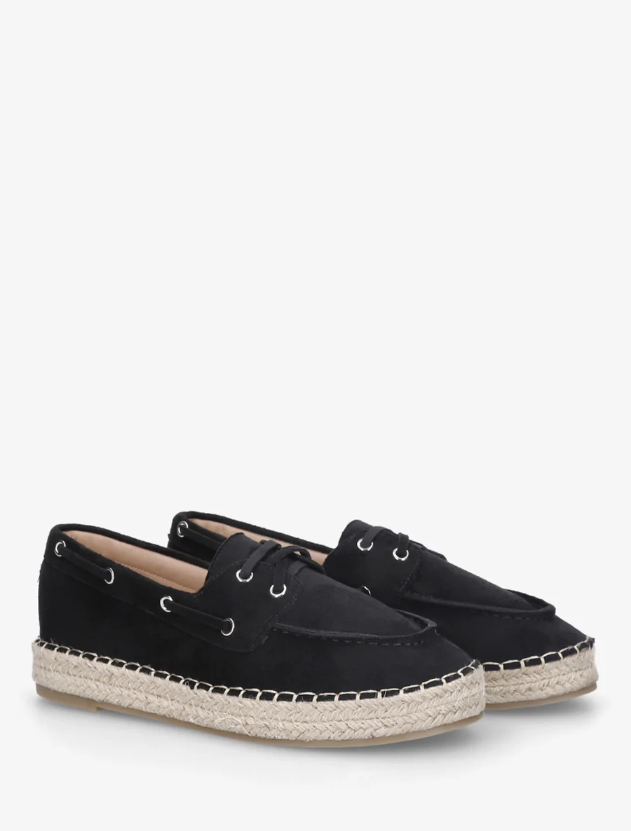 Espadrilles en suédine - Noir - Image 4