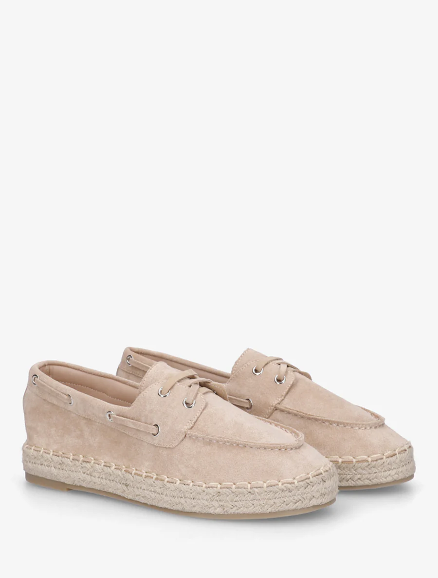 Espadrilles en suédine - Taupe - Image 4