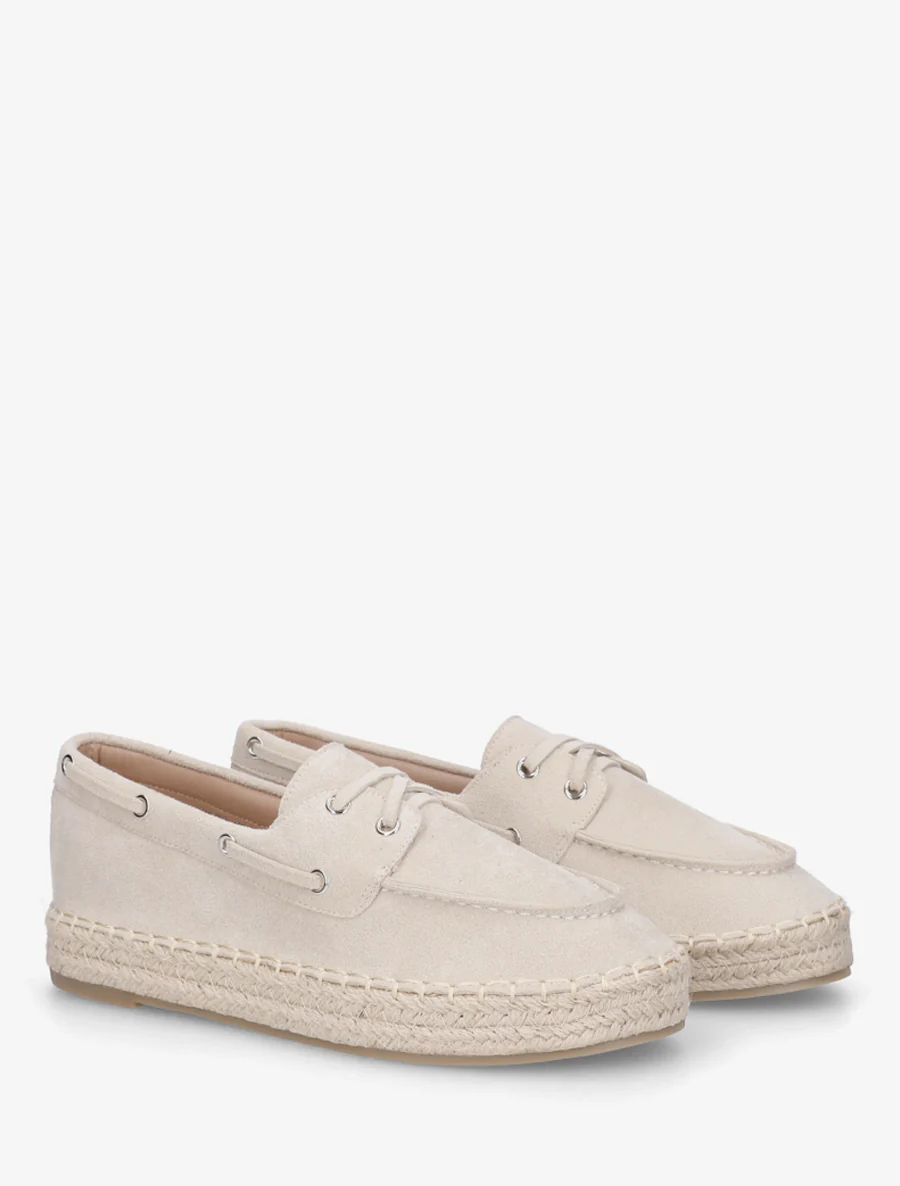 Espadrilles en suédine - Beige - Image 4