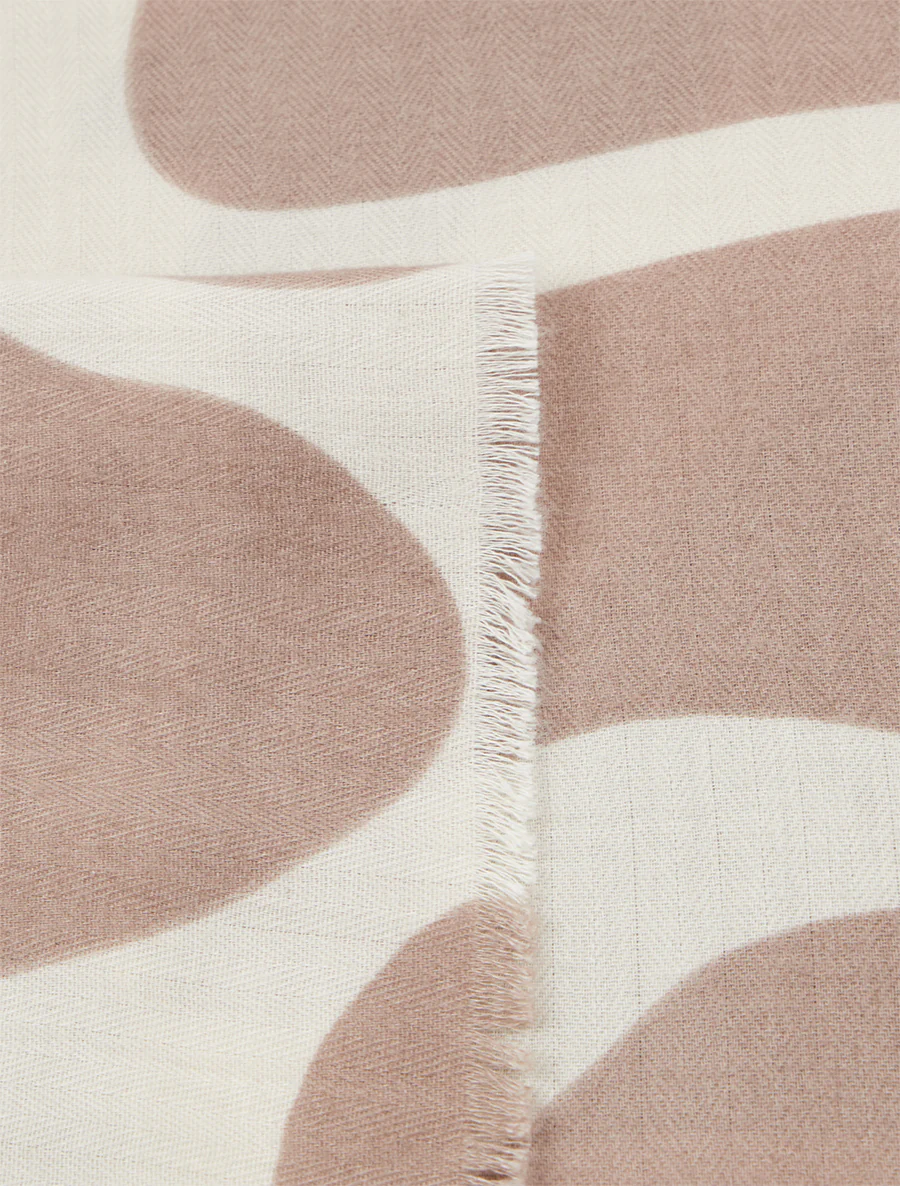 Foulard à imprimé abstrait - Beige - Image 3