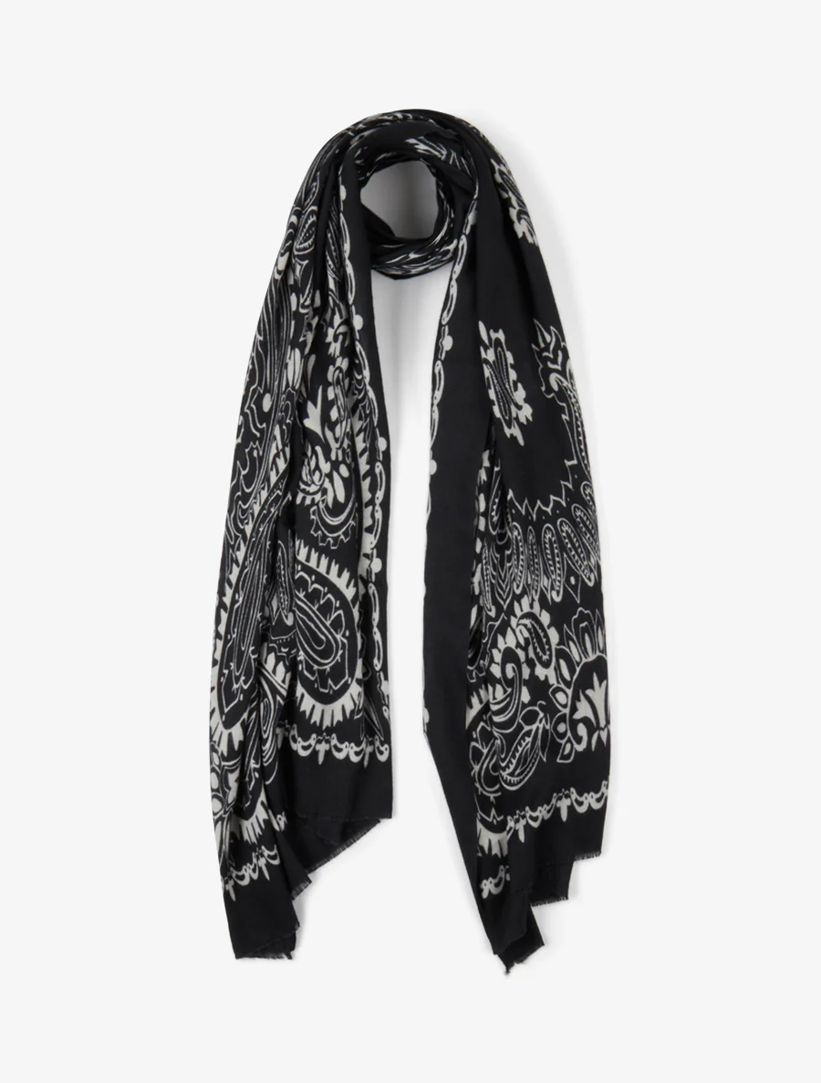 Foulard à imprimé cachemire - Noir