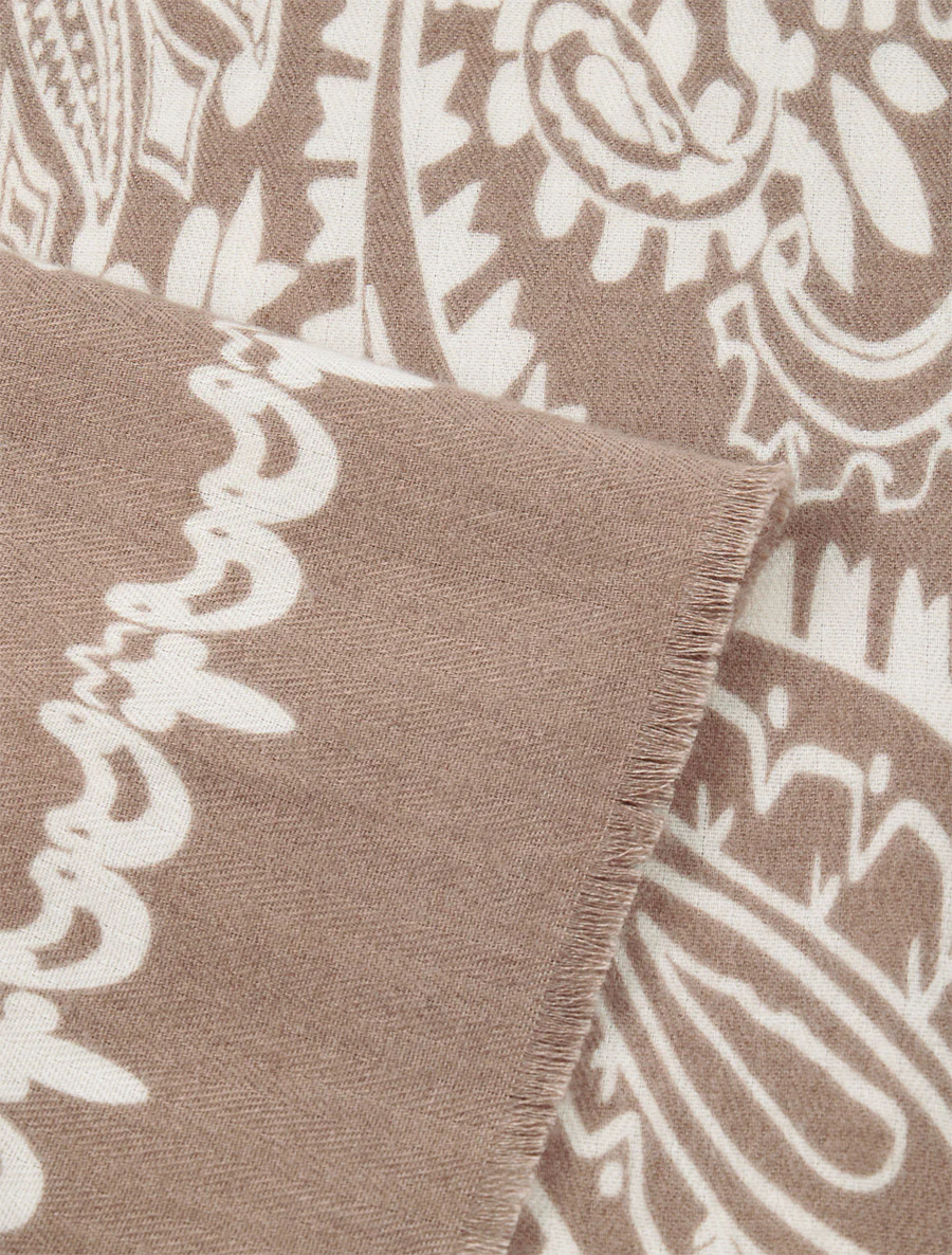 Foulard à imprimé cachemire - Taupe - Image 3