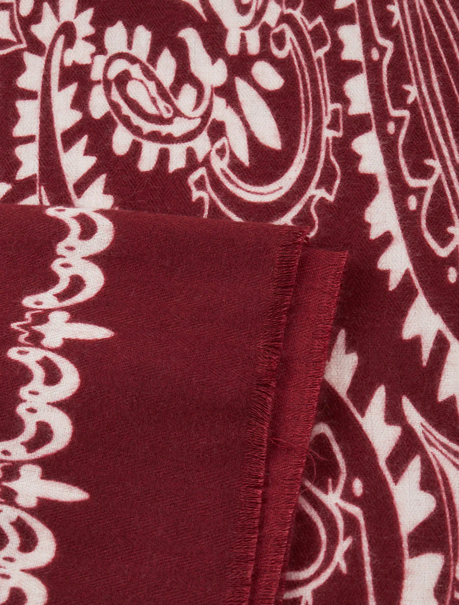 Foulard à imprimé cachemire - Bordeaux - Image 3
