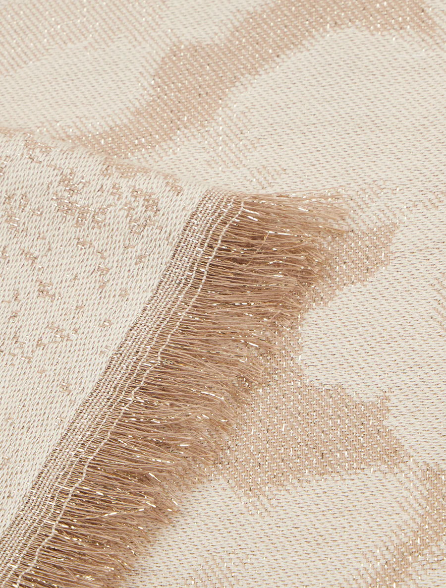 Foulard à imprimé léopard irisé - Beige - Image 3