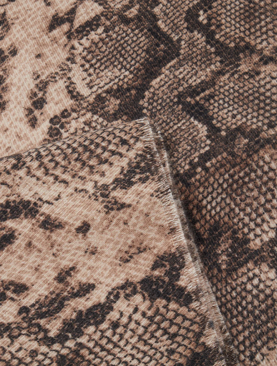 Foulard à imprimé python - Beige - Image 3