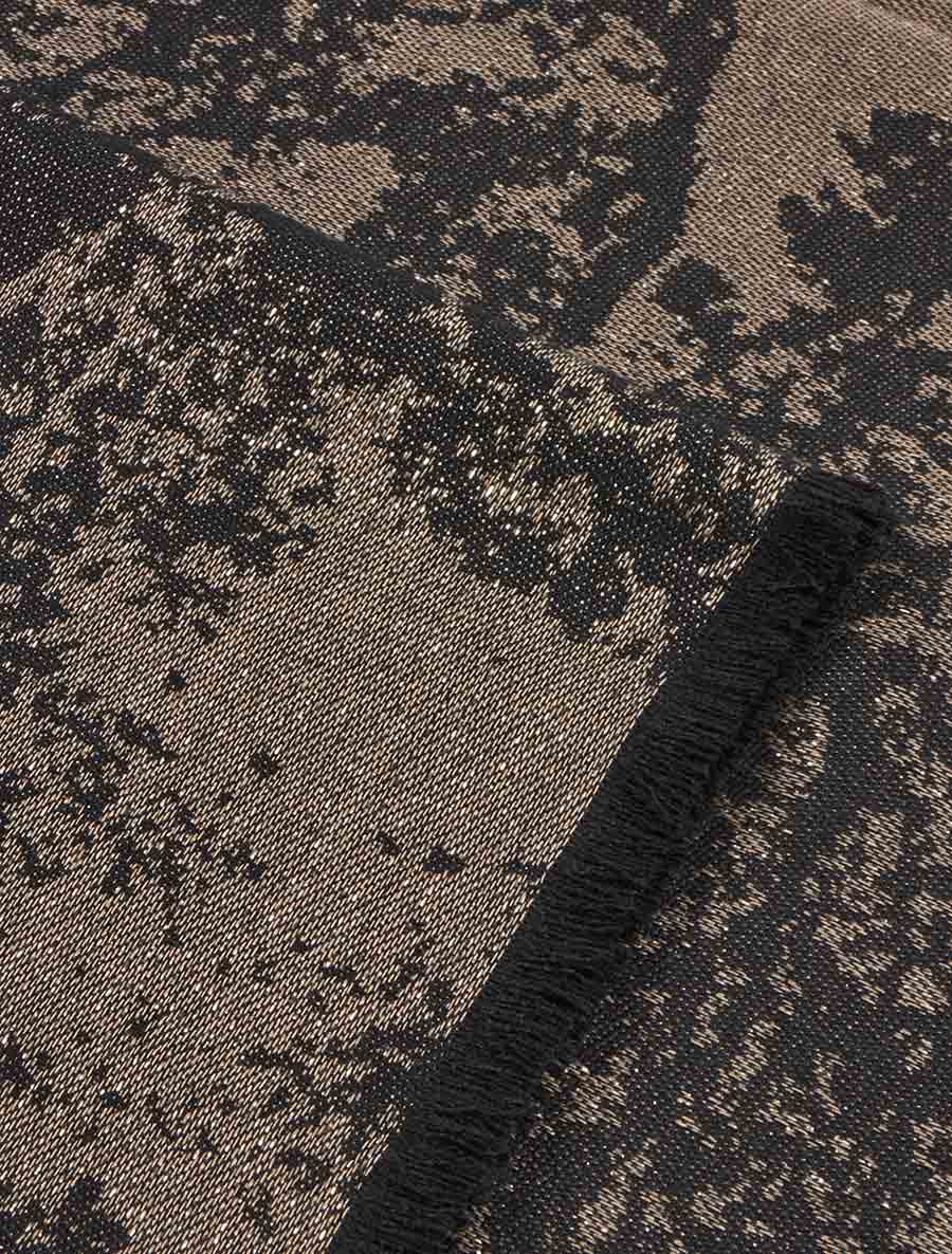 Foulard à imprimé tapisserie irisé - Noir - Image 3