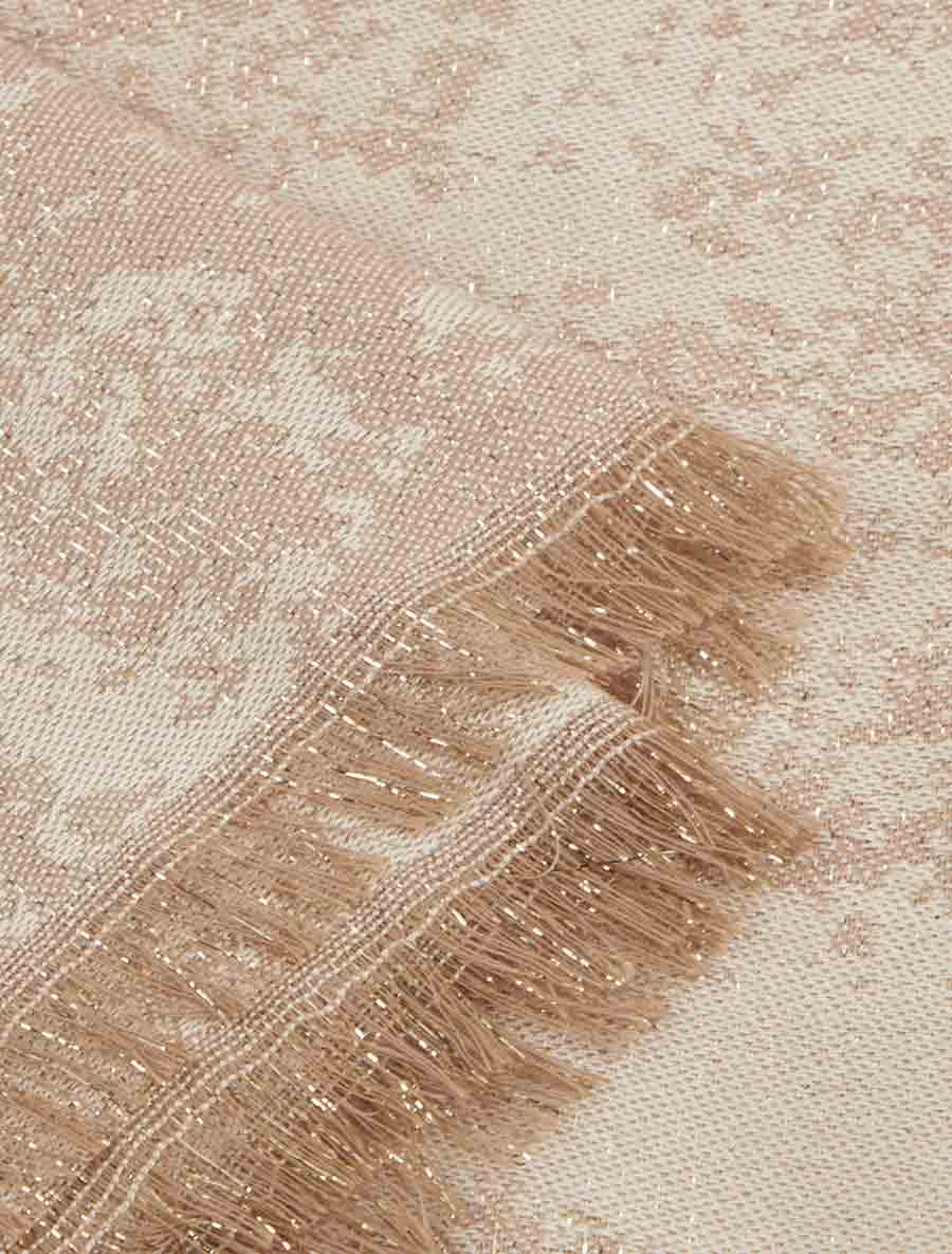 Foulard à imprimé tapisserie irisé - Beige - Image 3