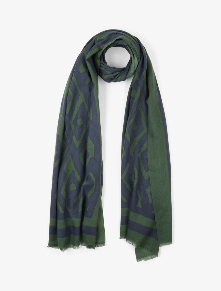 Foulard à motif graphique - Vert