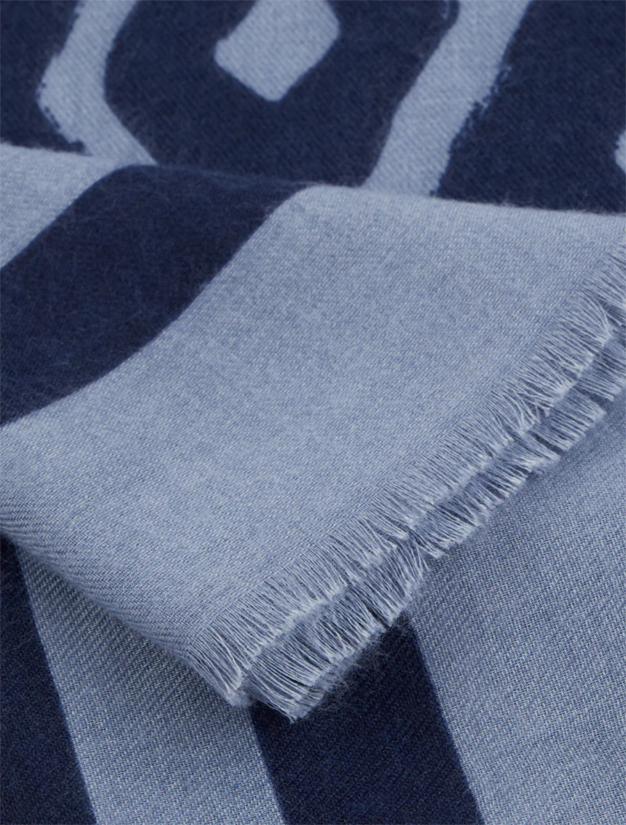 Foulard à motif graphique - Bleu - Image 3
