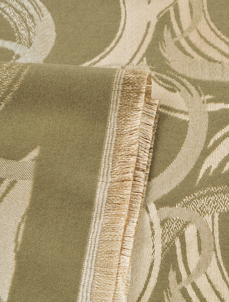 Foulard irisé à imprimé graphique - Kaki - Image 3